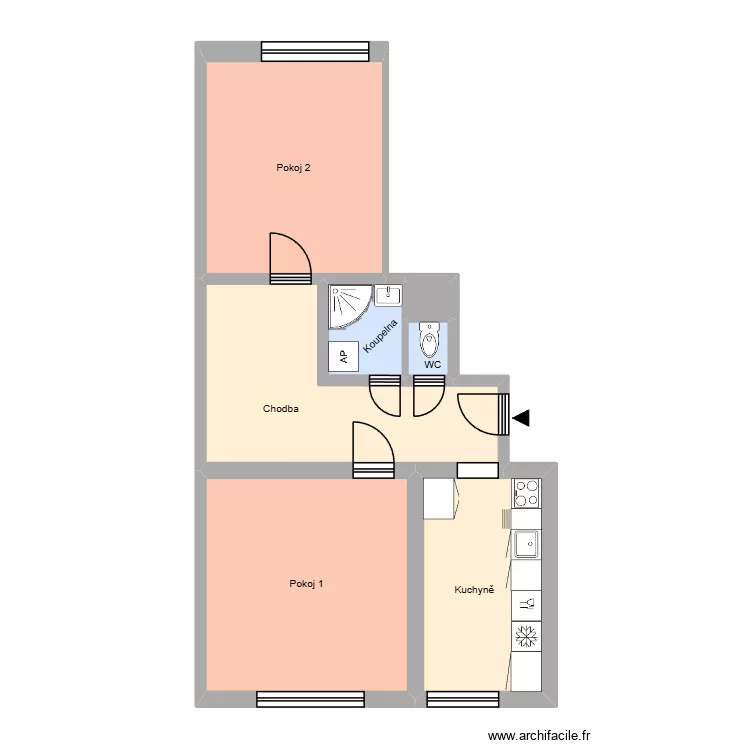 Mánesova 560, byt 5. Floor plan with Mánesova 560, byt 5. Floor plan with