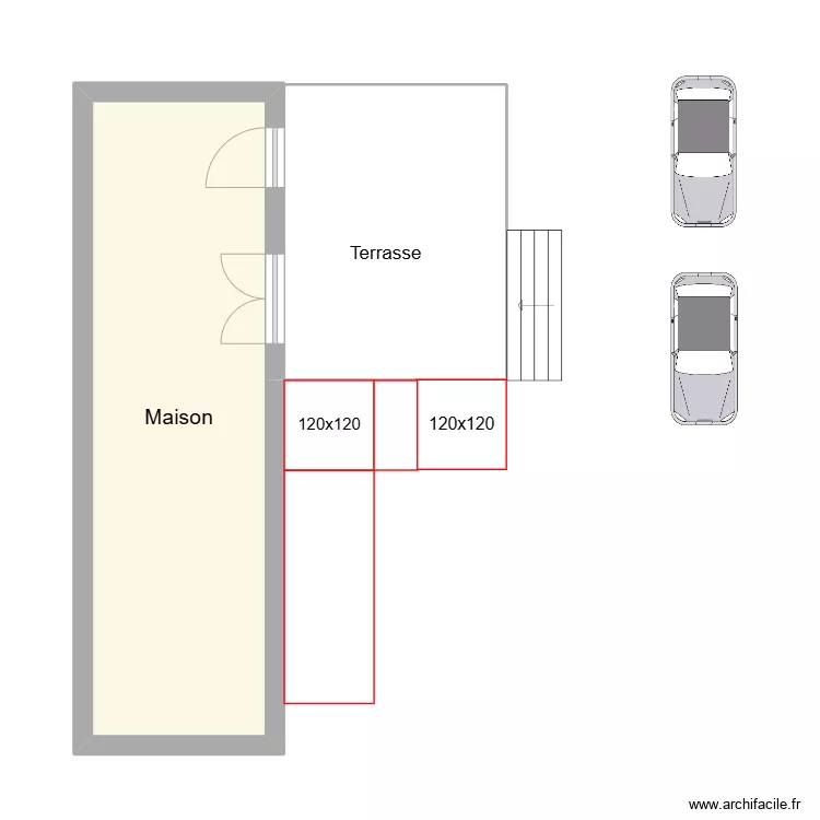Acc&egrave;s ext&eacute;rieur 2. Floor plan with 