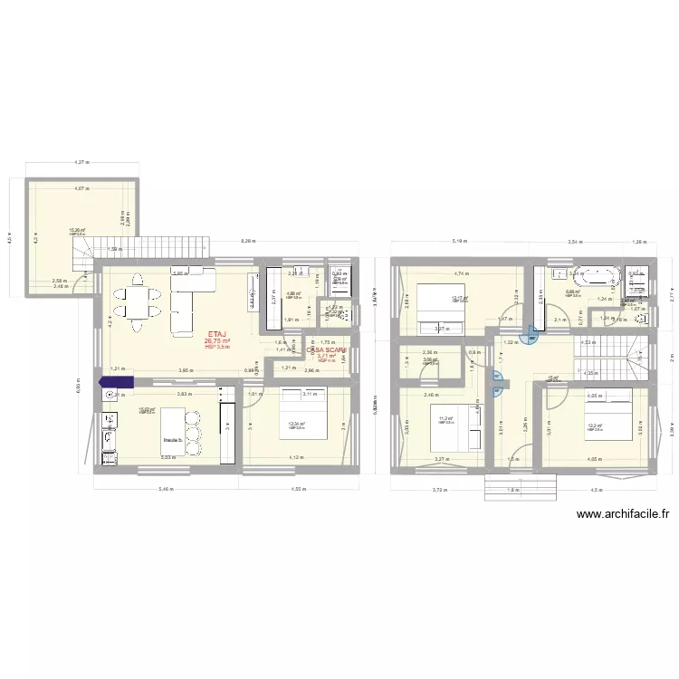 New plan. Floor plan with 15 rooms and 144 m² New plan. Floor plan with 15 rooms and 144 m²