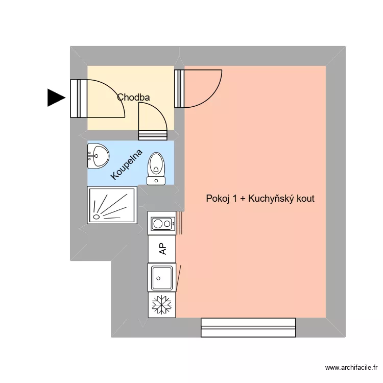 Jožky Jabůrkov&eacute; 973, byt 3. Floor plan with 9  and 145 m²