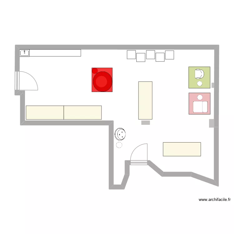 SalleJ5 v2. Floor plan with 1 room and 64 m²