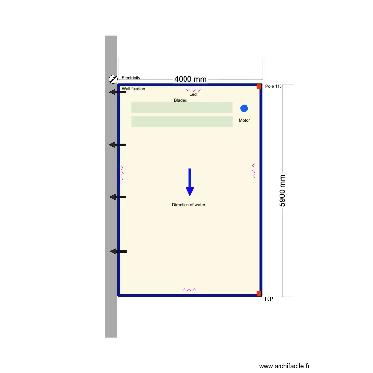 Krisztina. Floor plan with 1 Room and 23 m² Krisztina. Floor plan with 1 Room and 23 m²