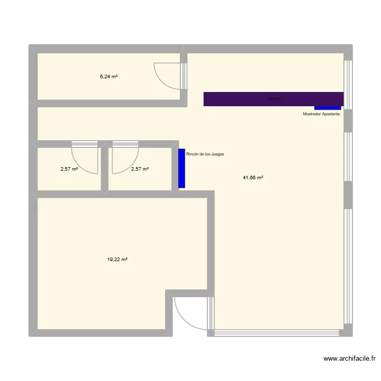 55210_Local Actual. Floor plan with 5  and 72 m²