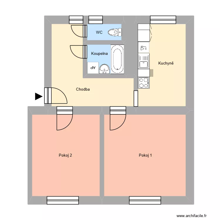 Sadov&aacute; 147, byt 7. Floor plan with 11  and 179 m²