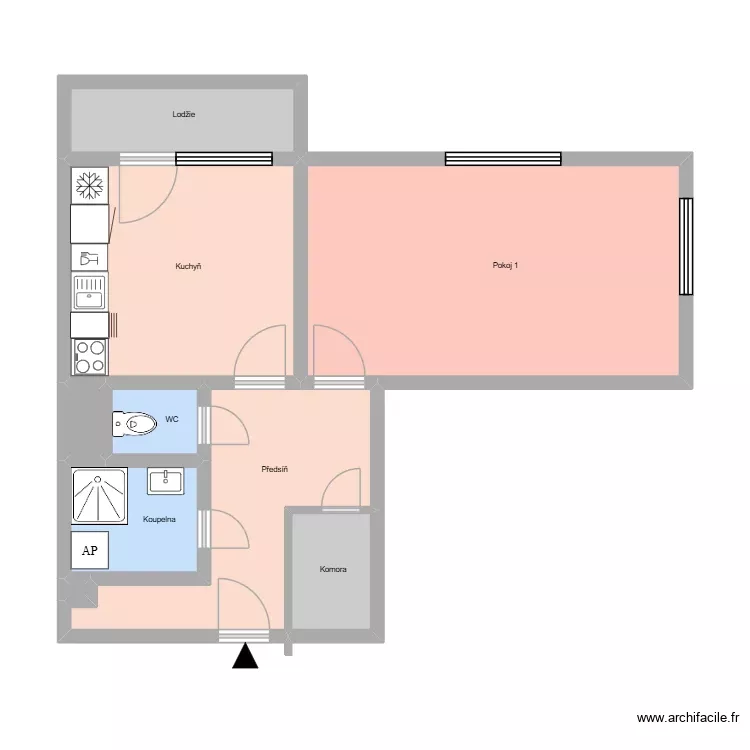 Francouzská 1617 byt 3. Floor plan with 13 Rooms and 172 m² Francouzská 1617 byt 3. Floor plan with 13 Rooms and 172 m²