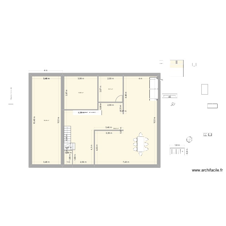 rdc pont de crau. Floor plan with 0 room and 0 m2