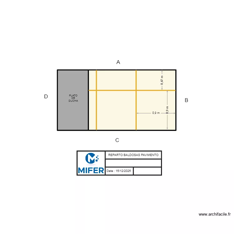 M. ISABEL SANTAMARIA( AGRAMUNT DESGLOSE PAVIMENTO. Floor plan with 7 rooms and 4 m²