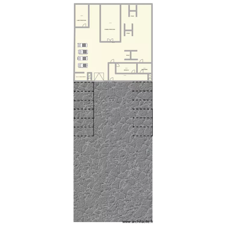 PLAN TRAVAIL L&eacute;o. Floor plan with 