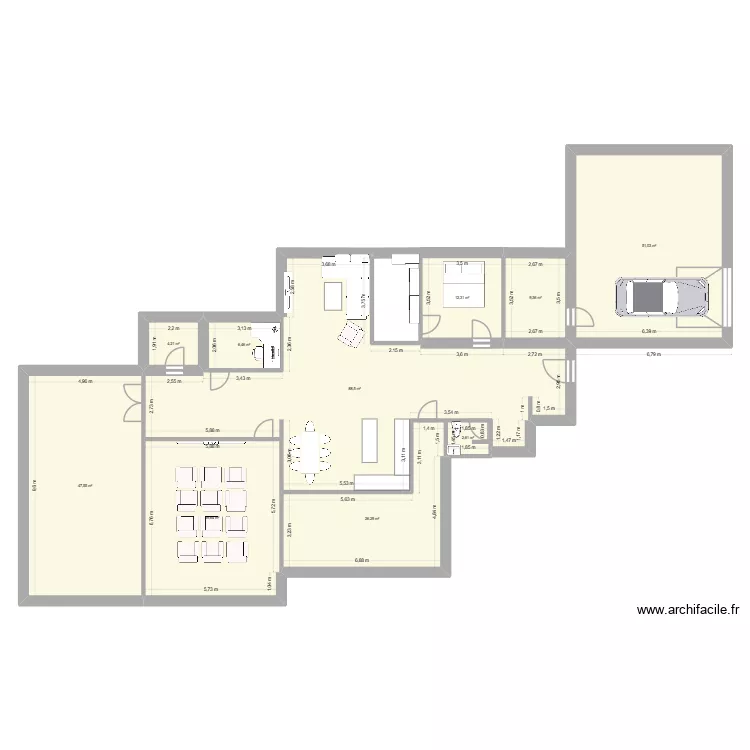 Hus. Floor plan with 10 rooms and 288 m² Hus. Floor plan with 10 rooms and 288 m²