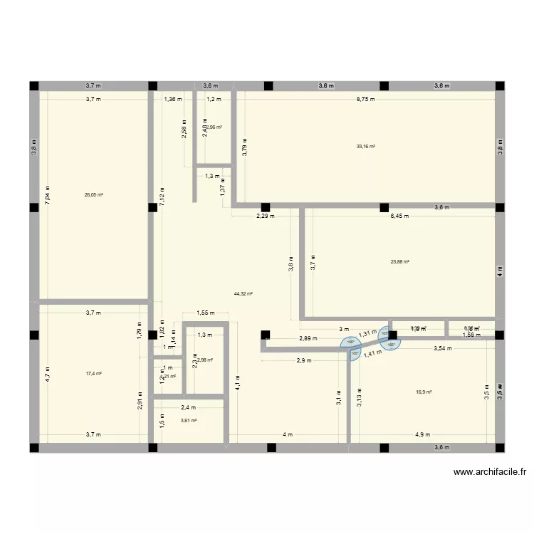 PLAN3. Floor plan with 12 and 174 m² PLAN3. Floor plan with 12 and 174 m²