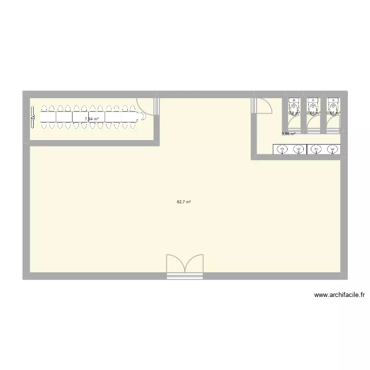 RC TRABALHO. Floor plan with 6  and 76 m²