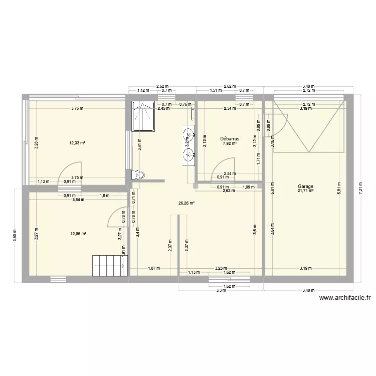 RDC. Floor plan with 0 room and 0 m2