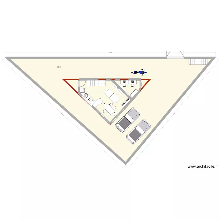 Casa Gaula_F_Res-do Chao. Floor plan with 2 rooms and 202 m²
