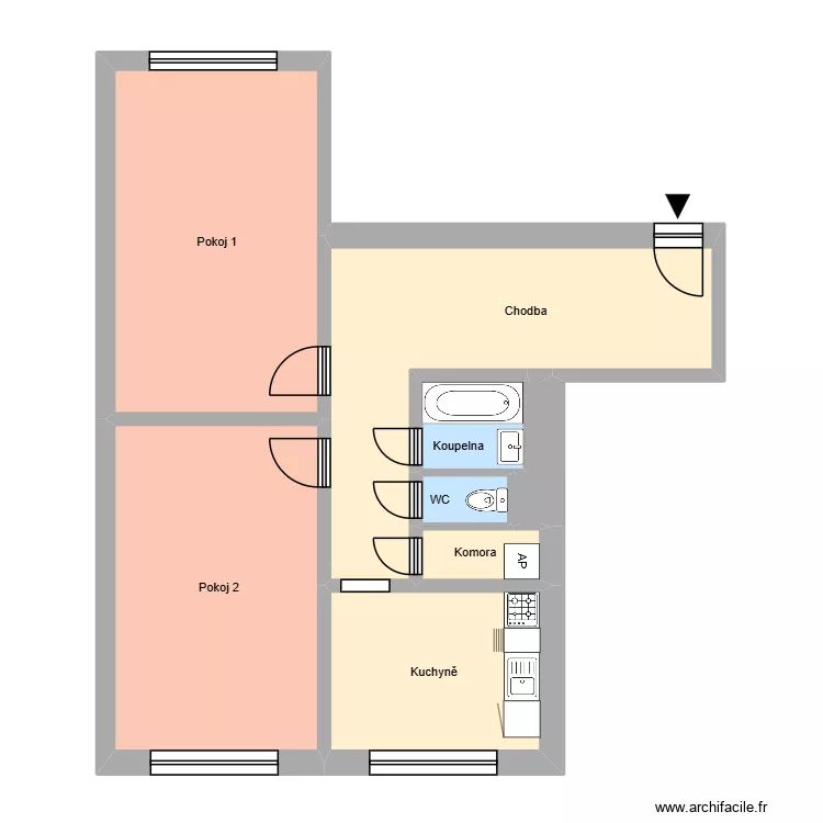 Radničn&iacute; 650, byt 2. Floor plan with 12  and 191 m²