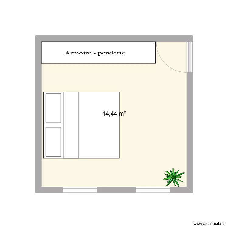Slaapkamer. Floor plan with 