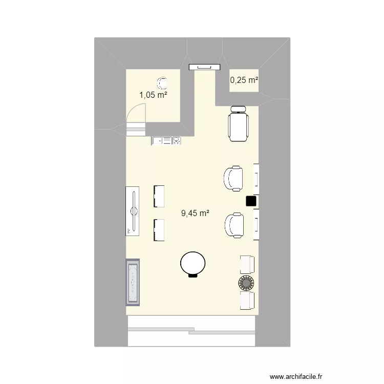 CB_Salon. Floor plan with 