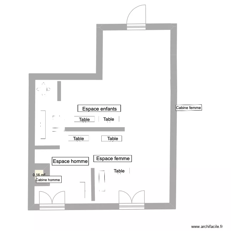Kaishat PLAN DE MAGASIN. Floor plan with 1 room and 0 m² Kaishat PLAN DE MAGASIN. Floor plan with 1 room and 0 m²