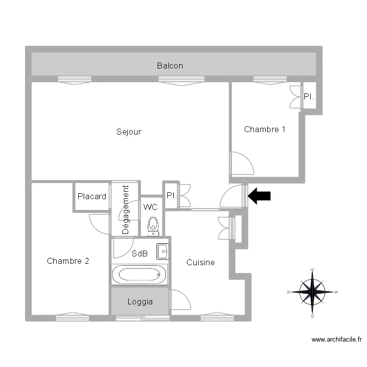 51707 LIPARI. Floor plan with 10  and 66 m²