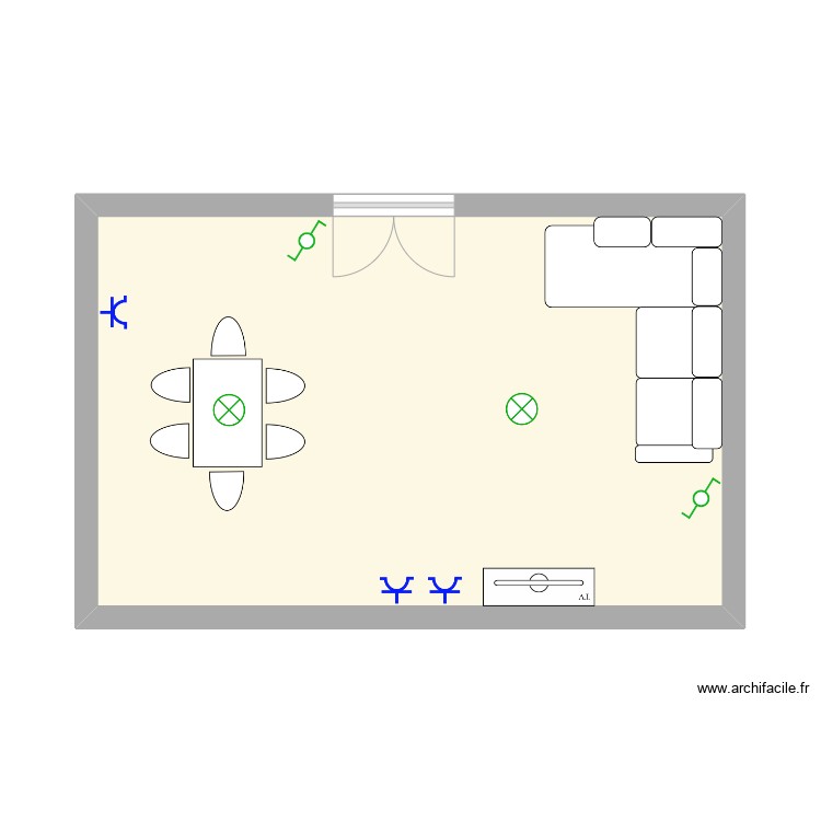 SALON VIVIENDA. Floor plan with 0 room and 0 m2