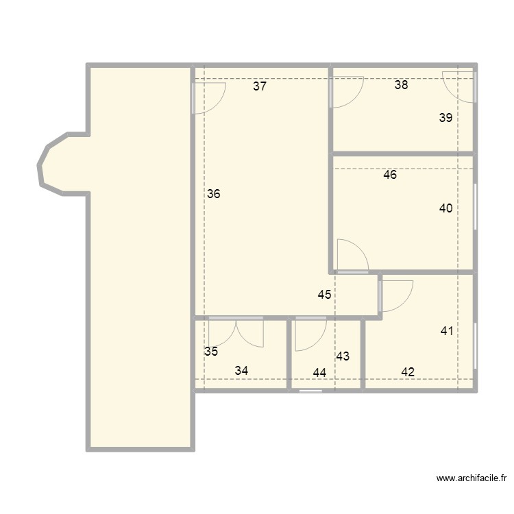 appartement III INSS size. Floor plan with 0 room and 0 m2