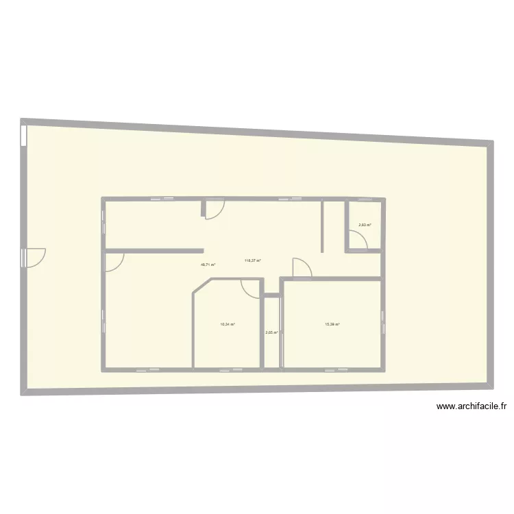 CASA MAIRA. Floor plan with 6  and 286 m²