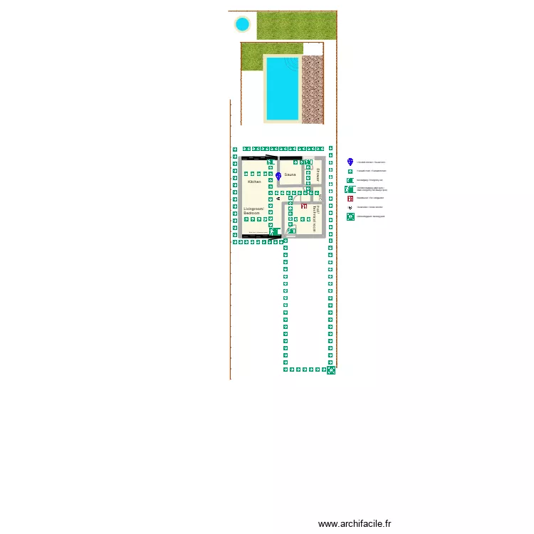 Evacuatieplan z zwembad 2. Floor plan with 