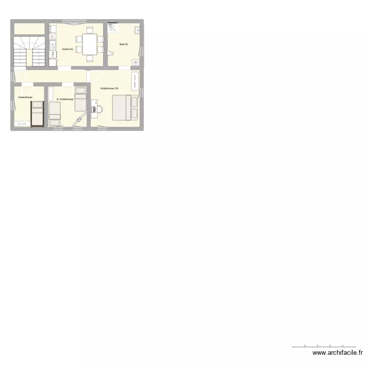 FerienhausOG. Floor plan with 7  and 75 m²