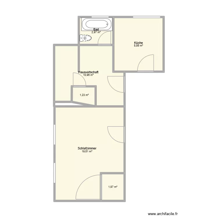 Grundriss. Floor plan with 5 and 24 m² Grundriss. Floor plan with 5 and 24 m²