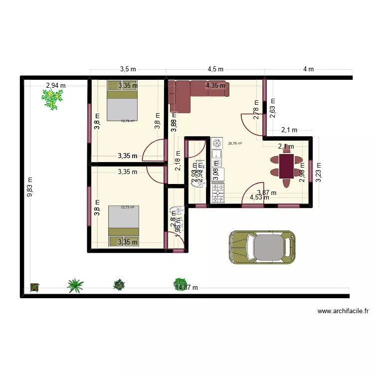 plano casa de jose 2. Floor plan with 5 and 57 m² plano casa de jose 2. Floor plan with 5 and 57 m²