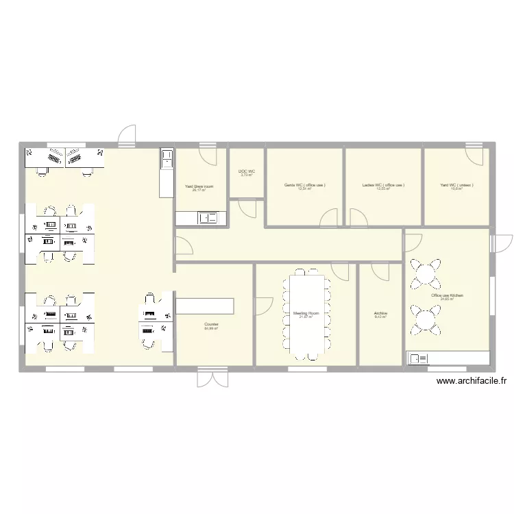 Office layout. Floor plan with 