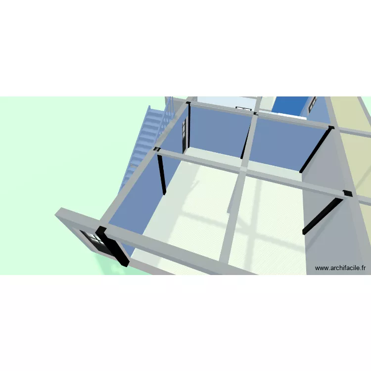 desenho casa. Floor plan with 8  and 113 m²