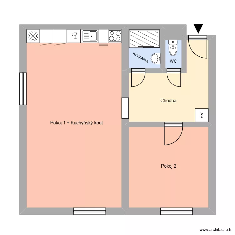 Al&scaron;ova 573, byt 15. Floor plan with 10  and 179 m²
