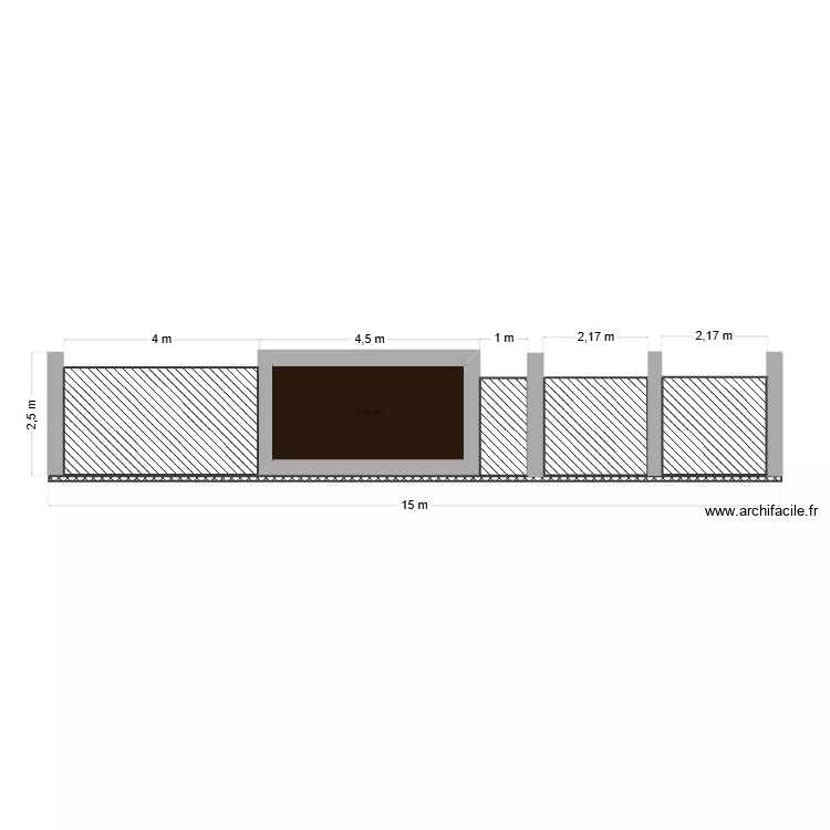 tapia la francia. Floor plan with 1  and 8 m²