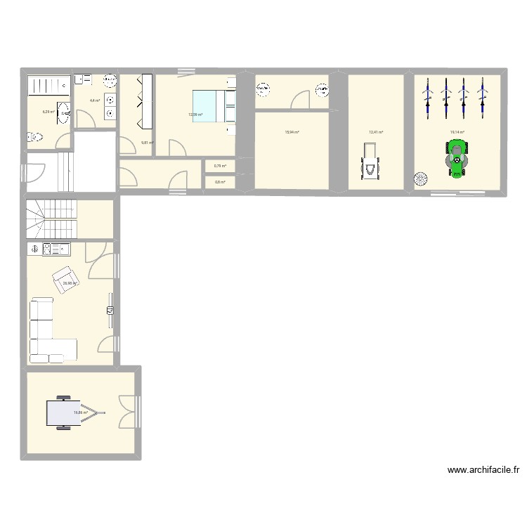 Ailsa's downstairs with walk in cellier. Floor plan with 0 room and 0 m2 Ailsa's downstairs with walk in cellier. Floor plan with 0 room and 0 m2
