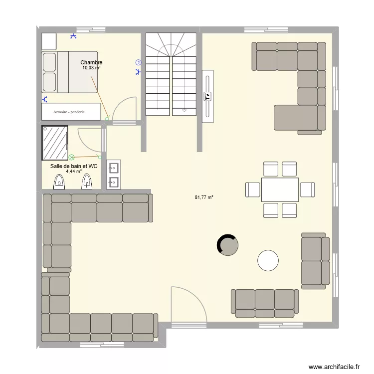 MAISON TAMES. Floor plan with 3 Rooms and 96 m² MAISON TAMES. Floor plan with 3 Rooms and 96 m²