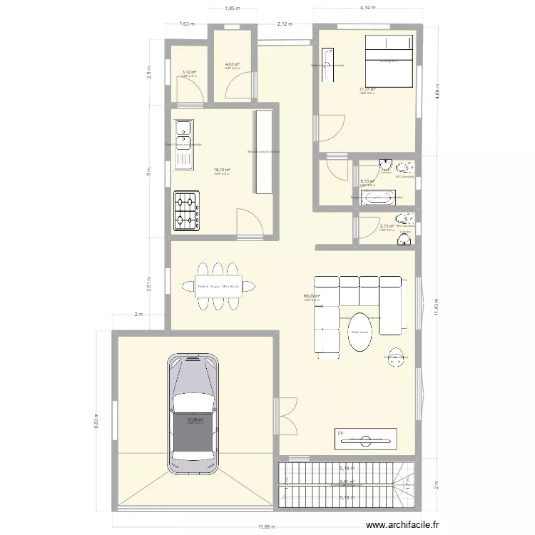 Ground floor. Floor plan with 
