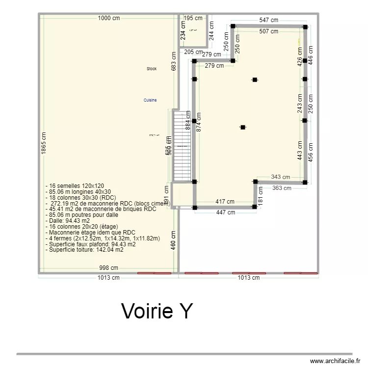 vue en plan Callixte Nyabugete IV dalle. Floor plan with 