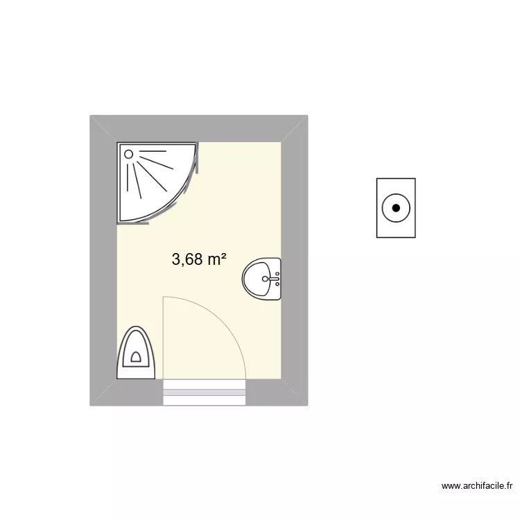 Kupatilo. Floor plan with 