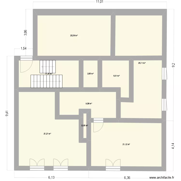 Winzerhausen OG. Floor plan with 