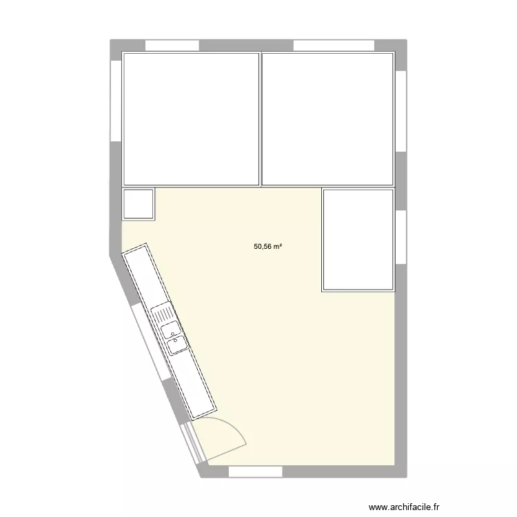 Russel St dungeon. Floor plan with 1 Room and 51 m² Russel St dungeon. Floor plan with 1 Room and 51 m²