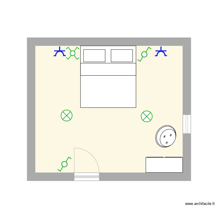 HABITACI&Oacute;N PRINCIPAL. Floor plan with 0 room and 0 m2