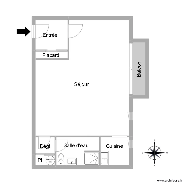 51433 SHERMESSER. Floor plan with 6  and 49 m²