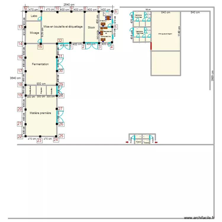 Plan Q10. Floor plan with 