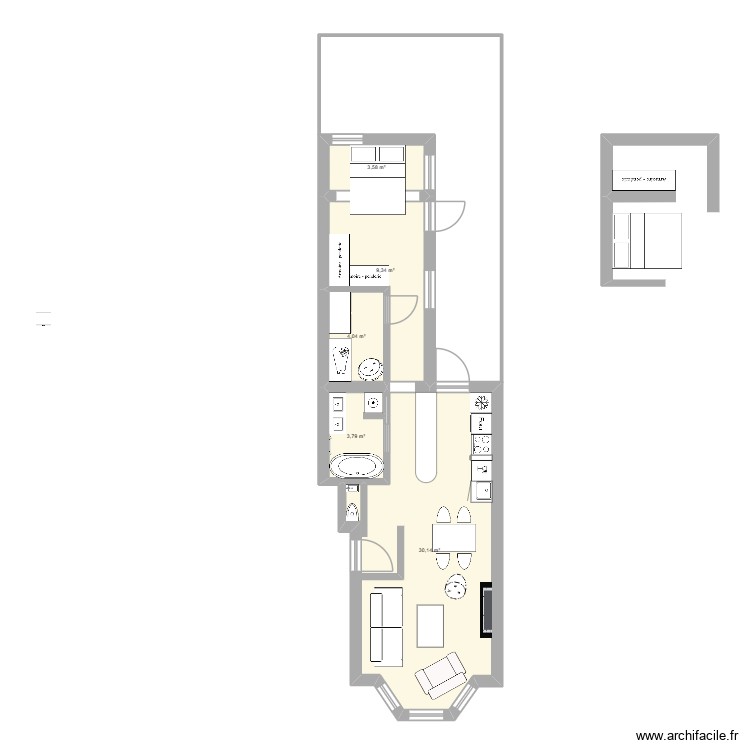 Garden flat Shorrolds road 3. Floor plan with 0 room and 0 m2