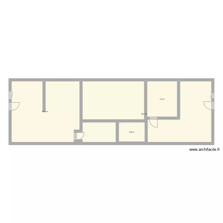Caseiro. Floor plan with 4  and 118 m²