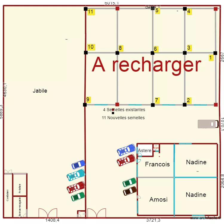 Partition Quartier industriel3. Floor plan with 