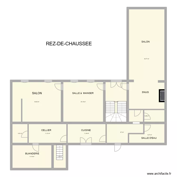 Sadournin Rez de chaussée. Floor plan with Sadournin Rez de chaussée. Floor plan with