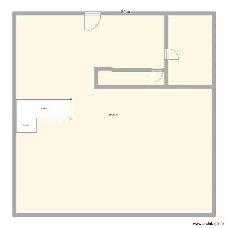 Etage redessin&eacute;e. Floor plan with 