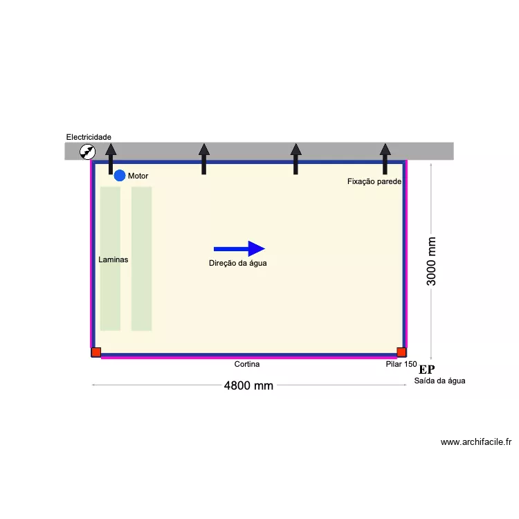 Jos&eacute; Gaspar. Floor plan with 1  and 14 m²