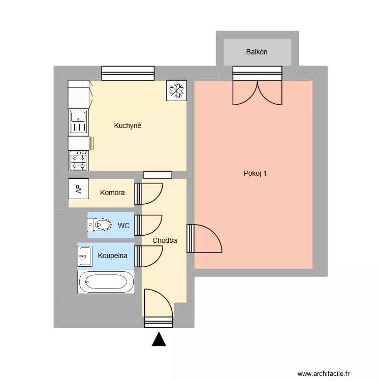 Jana &Scaron;vermy 39, byt 3. Floor plan with 14  and 162 m²